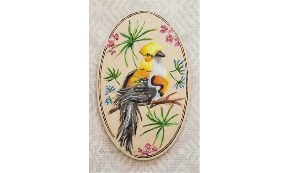 OISEAU EXOTIQUE sur PAPYRUS - Original