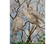 COUPLE de TOURTERELLES - Original