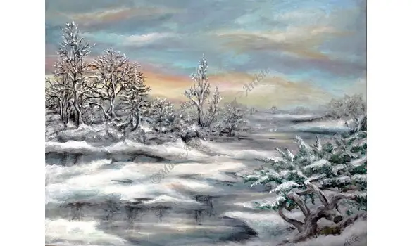 PAYSAGE ENNEIGÉ AUX BORDS DE LOIRE