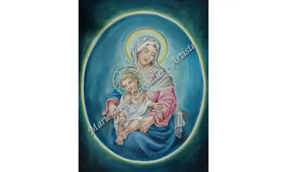 VIERGE à L'ENFANT - Original